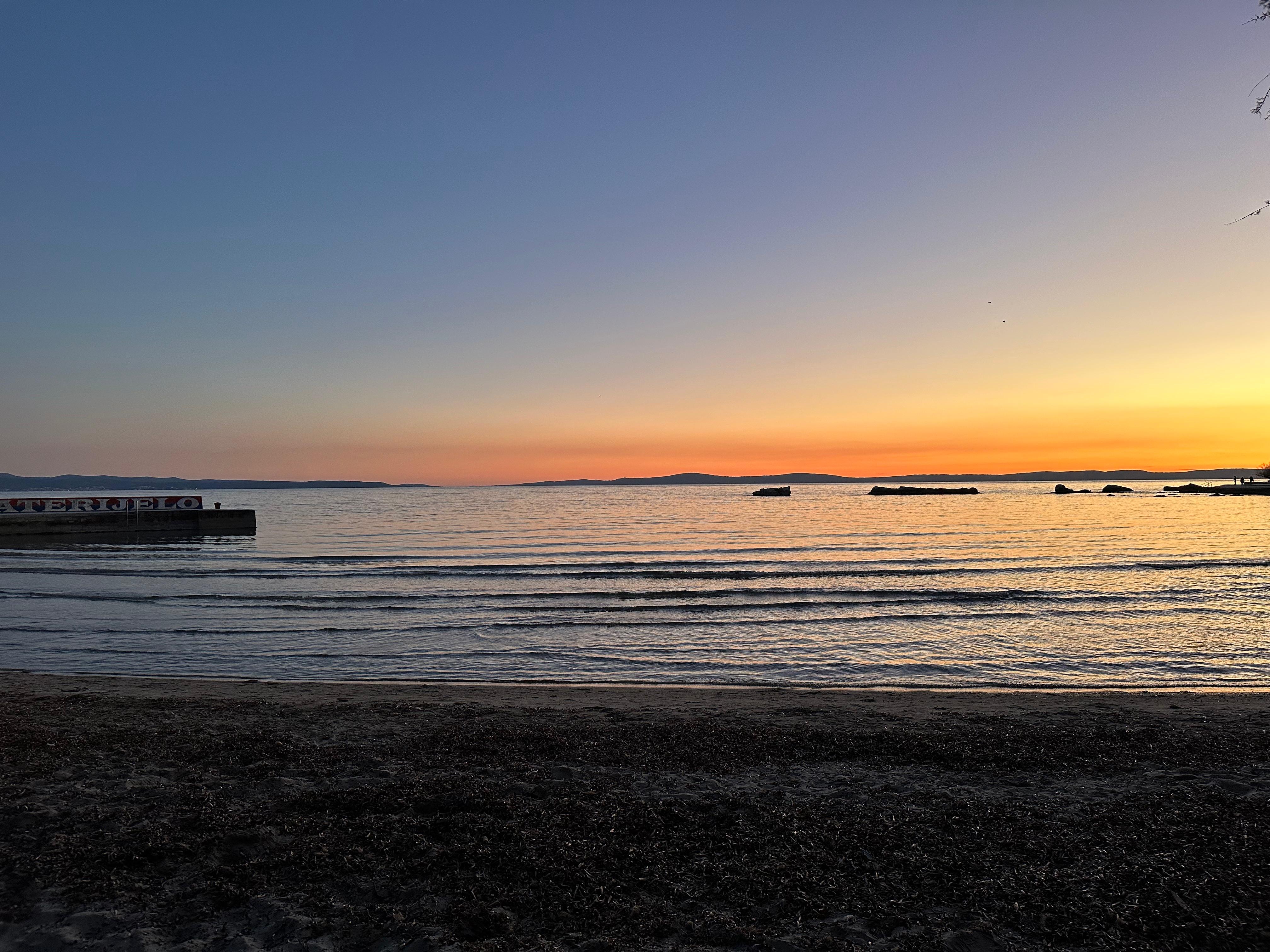 Peaceful sunset over the Adriatic